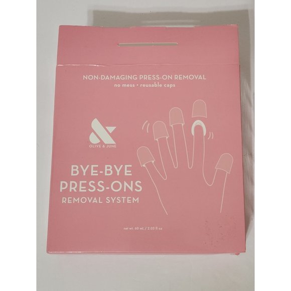 Olive & June Bye Bye Press-On Nail Polish Remover Kit w/caps, sponges, acetone - Picture 10 of 10